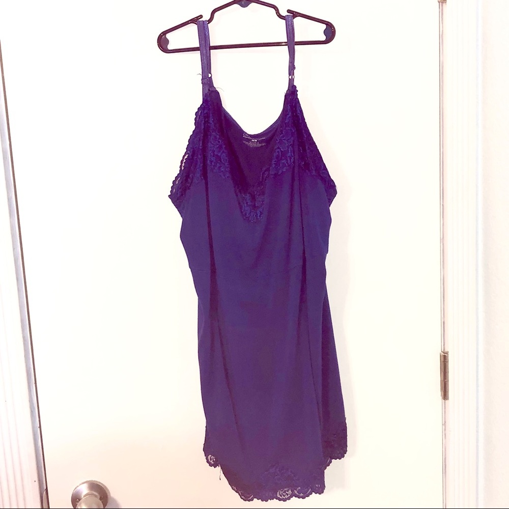 Royal Blue Lane Bryant Lace Trim Tank Top Cami